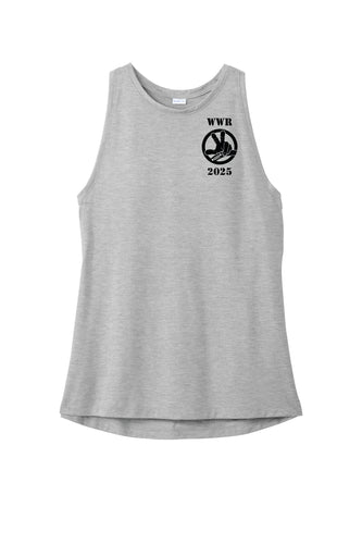 WARRIOR WHEELS RUN 2025 WOMEN'S RACER BACK TANK