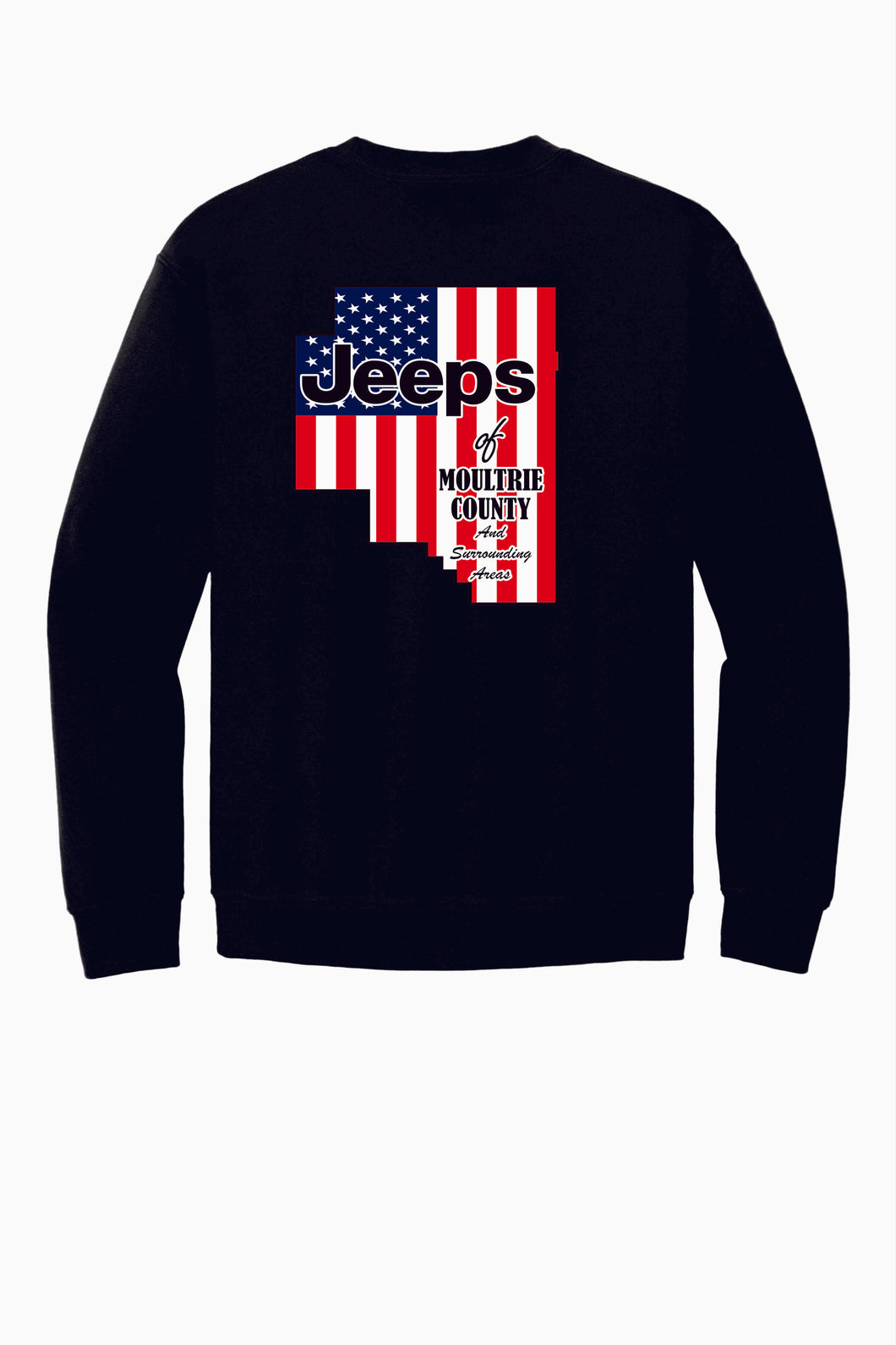 MOULTRIE COUNTY JEEP CLUB BLACK CREWNECK $20/$23