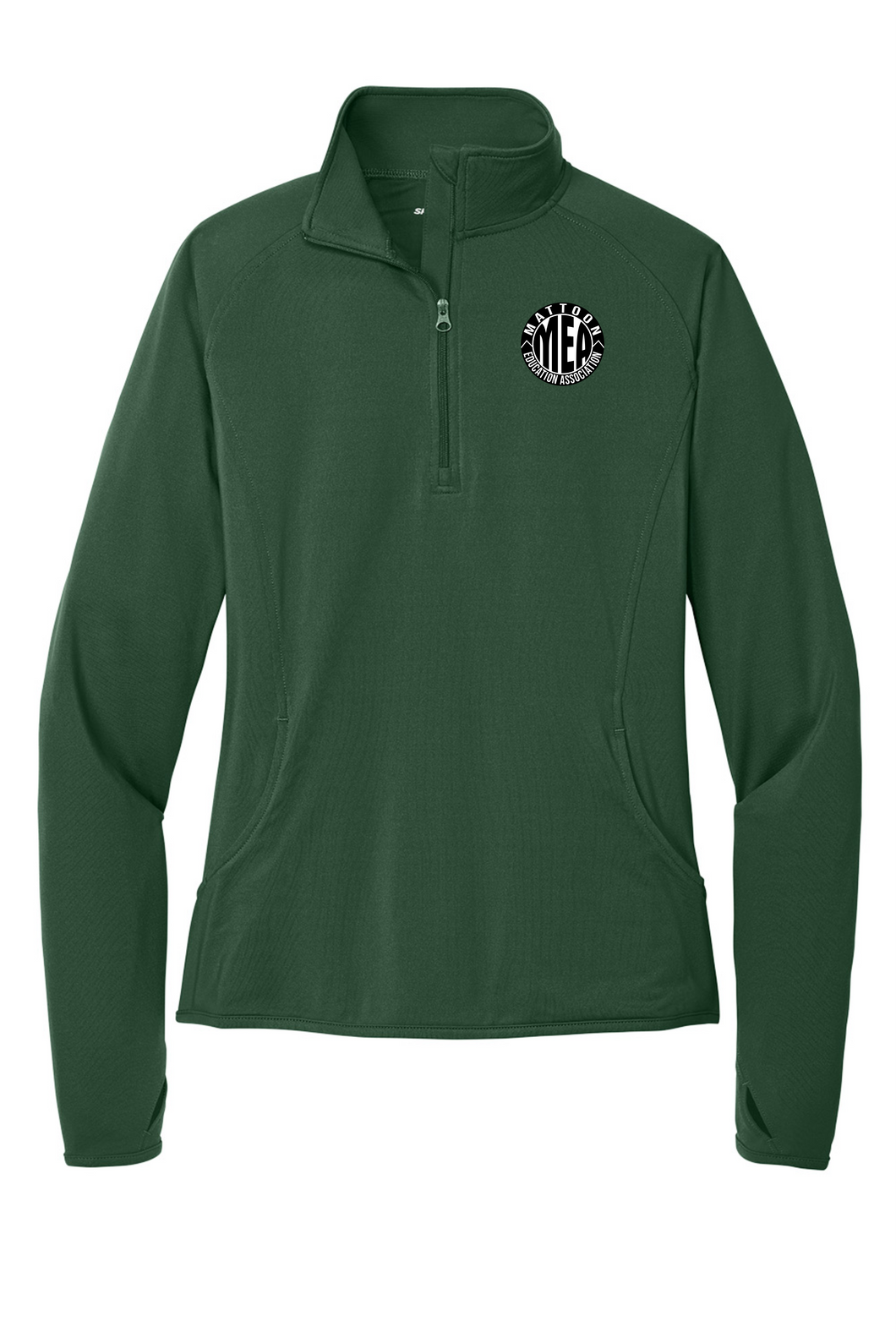 MATTOON EDUCATION ASSOCIATION  Forest Green 1/4 Zip Pullover Women's