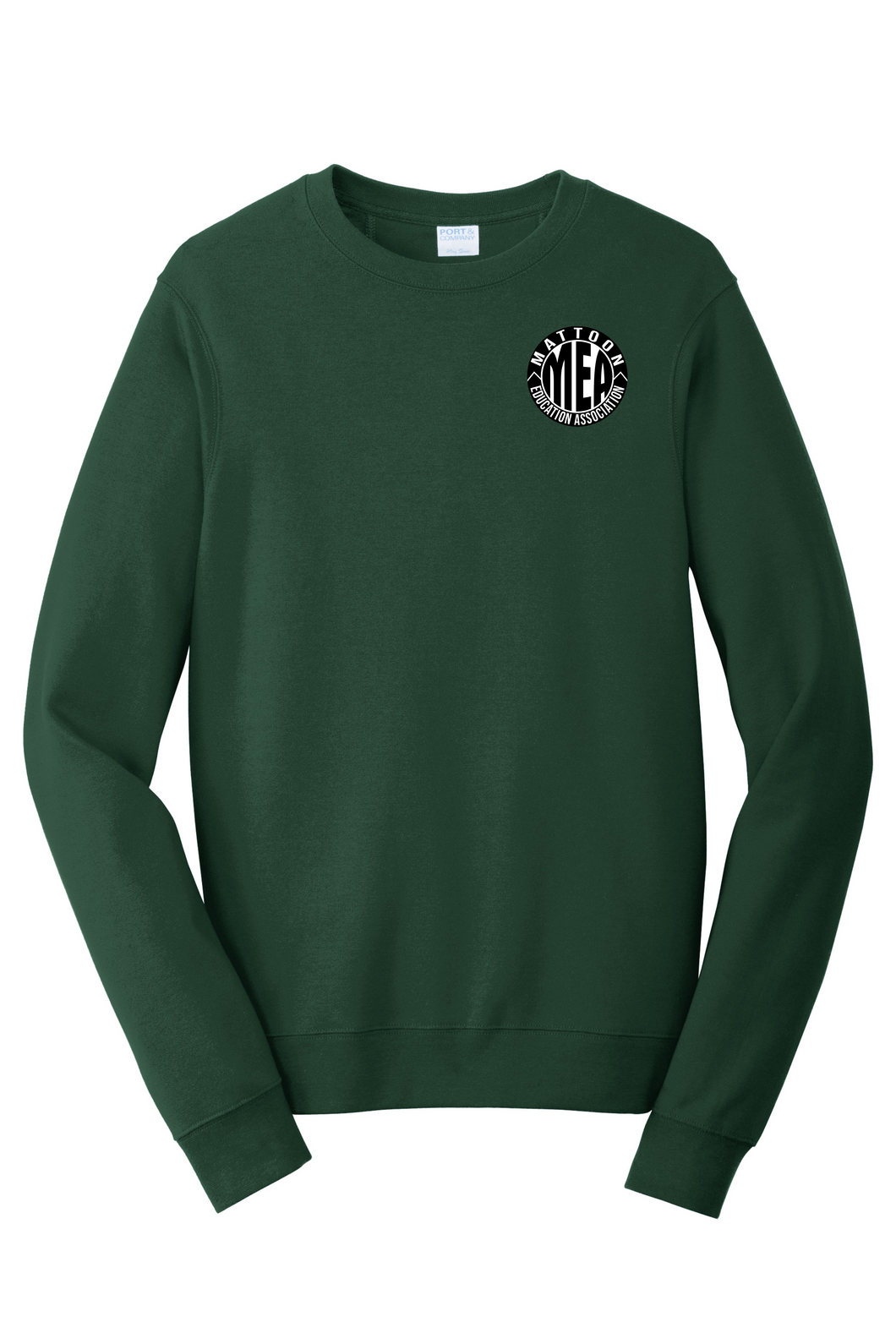 MATTOON EDUCATION ASSOCIATION  Forest Green Crewneck Sweatshirt
