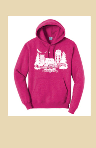 Outhouse Festival Jeep Run 2025 Hoodie Heather Sangria $35/$45
