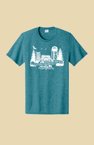 Outhouse Festival Jeep Run 2025 shirt Vivid Heather Teal $20/$25