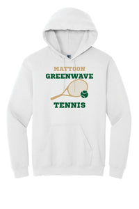 MHS FALL TENNIS 2025 GILDAN 18500 HOODIE WHITE $30